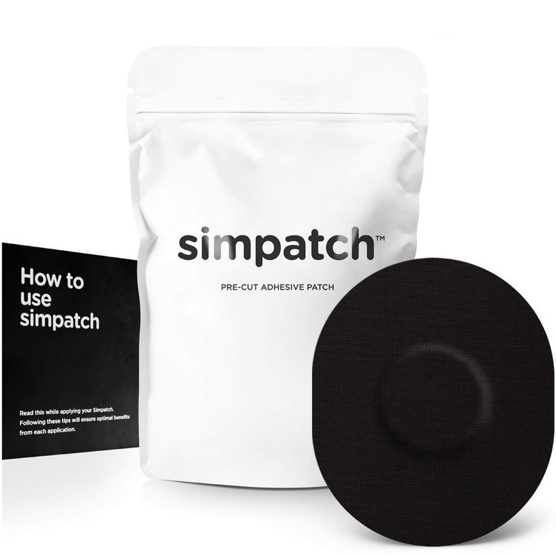 SIMPATCH Universal Adhesive Patch (25-Pack) - Waterproof Adhesive, CGM Patches (Black) - Image 1